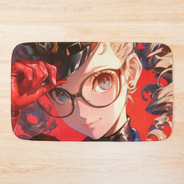Item preview, Justine Caroline Persona 5 Blue Uniform Glasses Confident Closeup designed and sold by bystudiolereve.