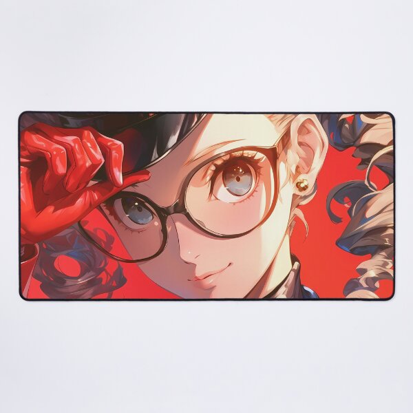 Item preview, Justine Caroline Persona 5 Blue Uniform Glasses Confident Closeup designed and sold by bystudiolereve.