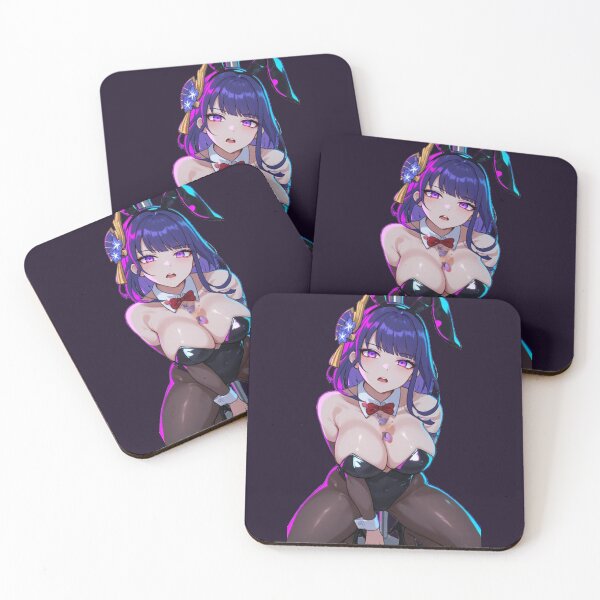 Item preview, Neon Pole Bunny Seductress – Glossy Purple Glow Pinup designed and sold by Jimakmo.