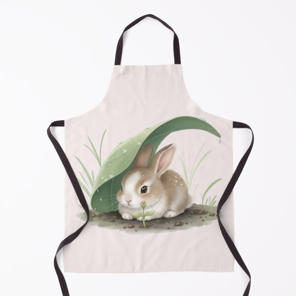 Item preview, Cute Easter Bunny with Rose Bud designed and sold by HumTumMe.