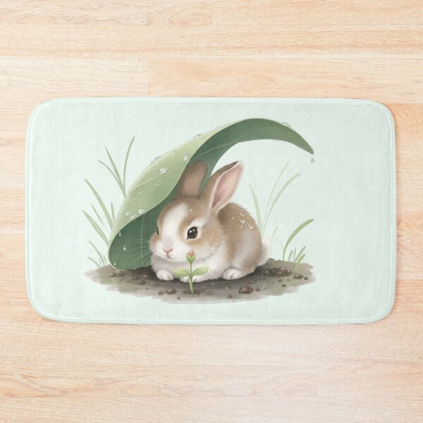 Item preview, Cute Easter Bunny with Rose Bud designed and sold by HumTumMe.