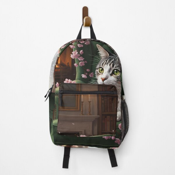 Item preview, Cat in a floral armchair by the fireplace designed and sold by Bappy888.