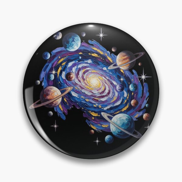 Item preview, "Spiral Galaxy Oil Painting - Cosmic Masterpiece designed and sold by Dzblack.