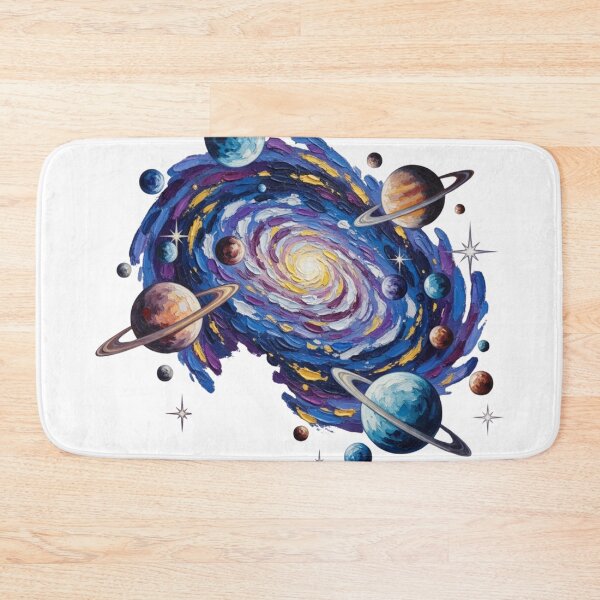 Item preview, "Spiral Galaxy Oil Painting - Cosmic Masterpiece designed and sold by Dzblack.