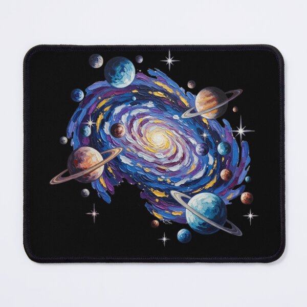Item preview, "Spiral Galaxy Oil Painting - Cosmic Masterpiece designed and sold by Dzblack.