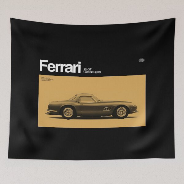 Item preview, Ferrari 250 GT California Spyder Vintage Classic Car Black designed and sold by moyjoystudio.