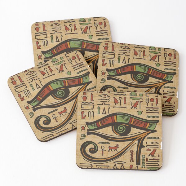 Item preview, Egyptian Eye of Horus Ornament on papyrus  designed and sold by Nartissima.