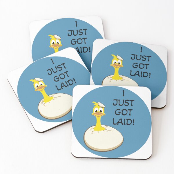 Item preview, 80s retro pin design - I just got laid pun designed and sold by retrocreations|.