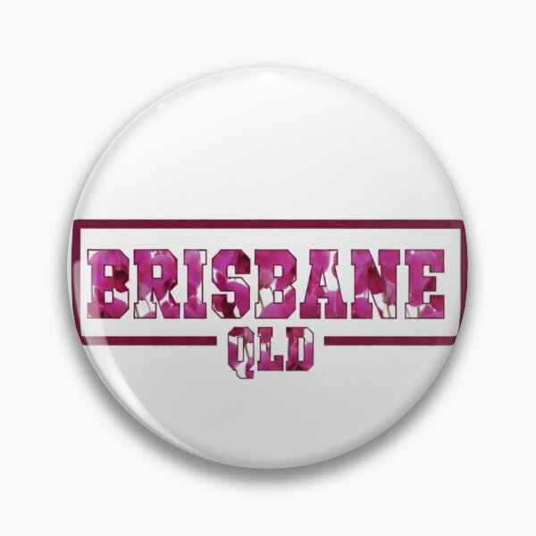 Item preview, Brisbane logo with state floral emblem text designed and sold by AussieVarsity.