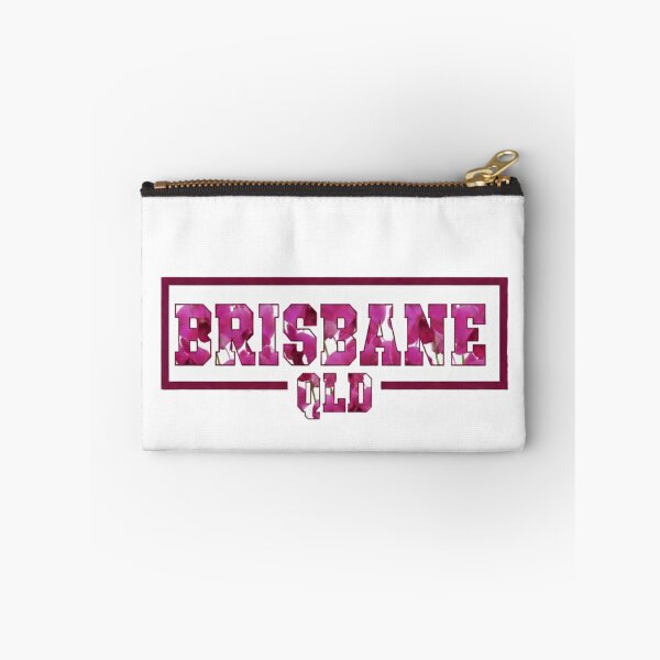 Item preview, Brisbane logo with state floral emblem text designed and sold by AussieVarsity.