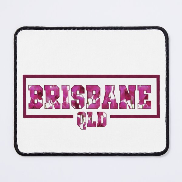 Item preview, Brisbane logo with state floral emblem text designed and sold by AussieVarsity.