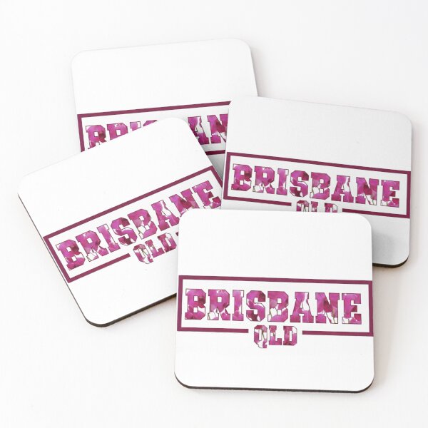Item preview, Brisbane logo with state floral emblem text designed and sold by AussieVarsity.
