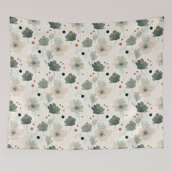 Item preview, Moody Gold Boho Floral Pattern designed and sold by PetalandPixal.