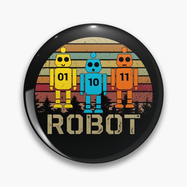 Item preview, 01 10 11 Robot Vintage Binary Code Design designed and sold by Artifyo.