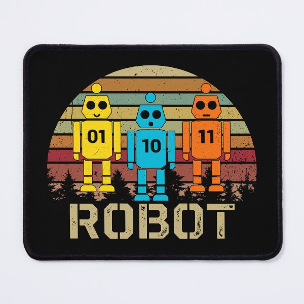 Item preview, 01 10 11 Robot Vintage Binary Code Design designed and sold by Artifyo.