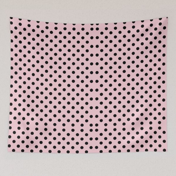 Item preview, Black Polka Dots on Pink – Retro Minimalist Pattern designed and sold by destelloacido.