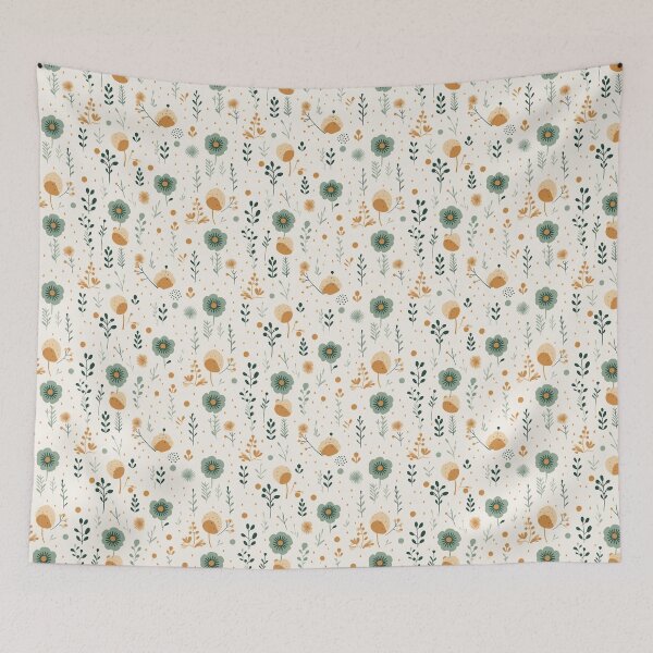Item preview, Modern Gold Green Boho Floral designed and sold by PetalandPixal.