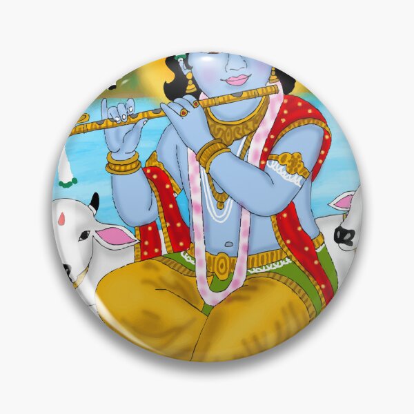 Item preview, Lord Krishna Divine Design – Spiritual Hindu God Artwork designed and sold by Harshit_Digital_Arts.