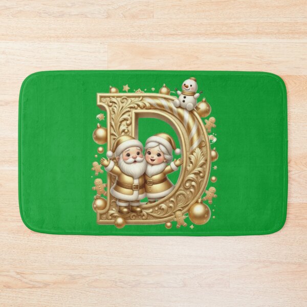 Item preview, Luxury Gold Christmas Letter C – Santa & Mrs. Claus Monogram designed and sold by ChaosModeArt.