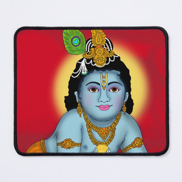 Item preview, Krishna Inspired Artistic Design – Hindu Mythology Spiritual Illustration designed and sold by Harshit_Digital_Arts.