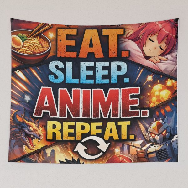 Item preview, Eat Sleep Anime Repeat Otaku Cosplay Design designed and sold by Mauswohn.