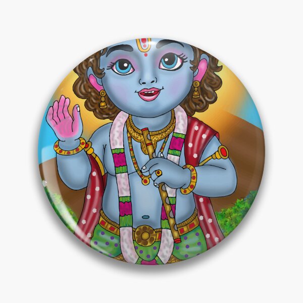 Item preview, Divine Krishna Spiritual Design – Sacred Hindu Cultural Artwork designed and sold by Harshit_Digital_Arts.