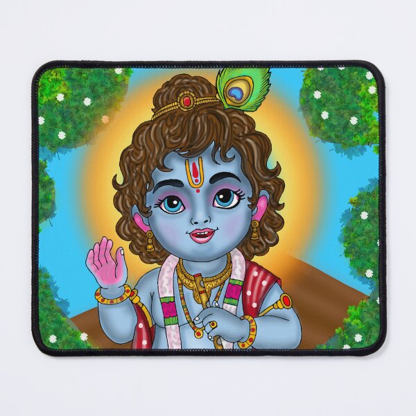 Item preview, Divine Krishna Spiritual Design – Sacred Hindu Cultural Artwork designed and sold by Harshit_Digital_Arts.