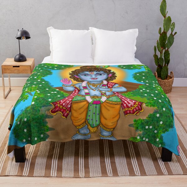 Item preview, Divine Krishna Spiritual Design – Sacred Hindu Cultural Artwork designed and sold by Harshit_Digital_Arts.