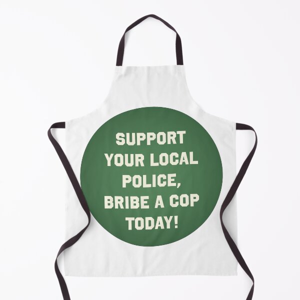 Item preview, retro style pin - bribe a cop today designed and sold by retrocreations|.