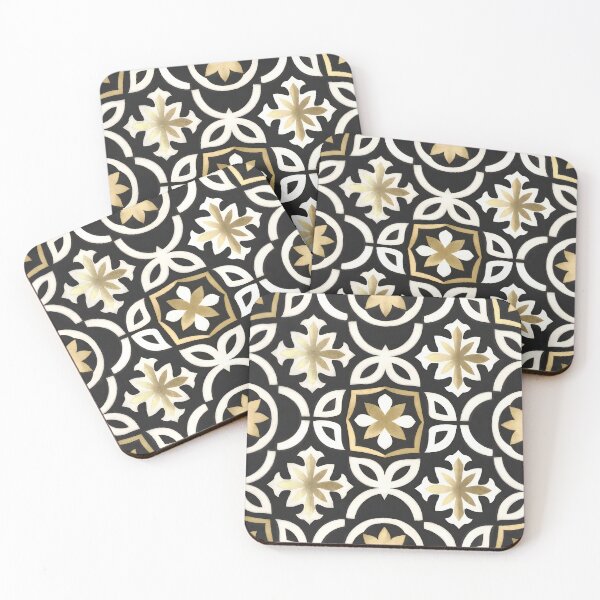 Item preview, Black Gold Vintage Seamless Pattern, Luxury Geometric Tile Pattern, Moroccan Tile Digital Paper, Elegant Gold Floral Pattern, Printable Scrapbook Paper, Textile Fabric Design designed and sold by FRH Design ⭐⭐⭐⭐⭐.
