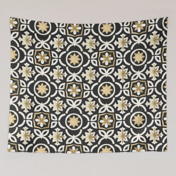 Item preview, Black Gold Vintage Seamless Pattern, Luxury Geometric Tile Pattern, Moroccan Tile Digital Paper, Elegant Gold Floral Pattern, Printable Scrapbook Paper, Textile Fabric Design designed and sold by FRH Design ⭐⭐⭐⭐⭐.