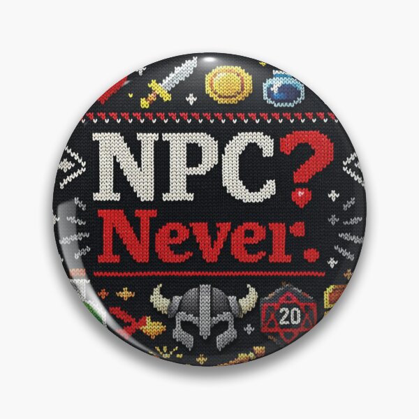 Item preview, NPC Never Pro Gamer Cosplay Knitted Design designed and sold by Mauswohn.