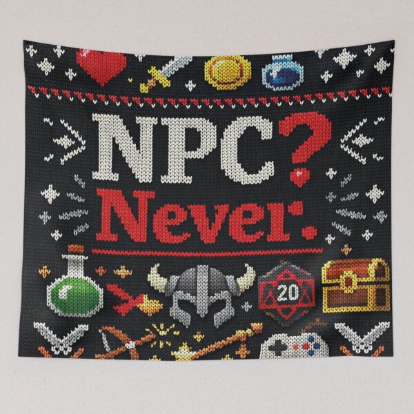 Item preview, NPC Never Pro Gamer Cosplay Knitted Design designed and sold by Mauswohn.