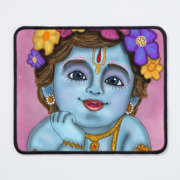 Item preview, Krishna Devotional Art Design – Hindu Spiritual Mythology Illustration designed and sold by Harshit_Digital_Arts.
