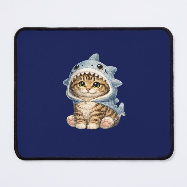Item preview, cat disguised as a shark designed and sold by PasoaPaso2025.