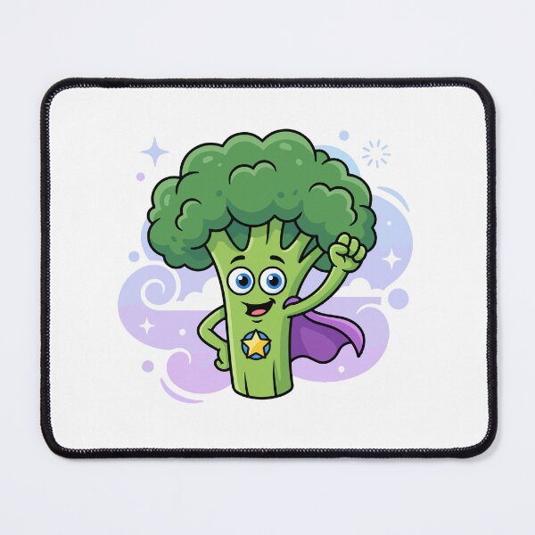 Item preview, A Smiling Broccoli Hero with a Star Badge and Big Blue Eyes designed and sold by Anvc-Art.
