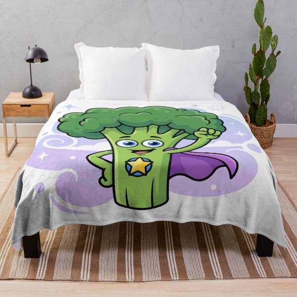 Item preview, A Smiling Broccoli Hero with a Star Badge and Big Blue Eyes designed and sold by Anvc-Art.