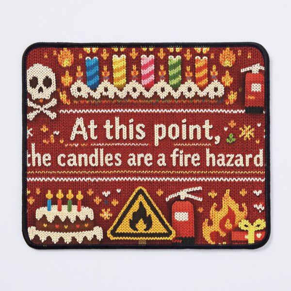 Item preview, Fire Hazard Birthday Funny Ugly Sweater Design designed and sold by Mauswohn.