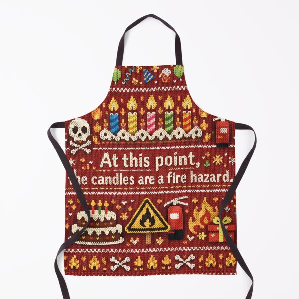 Item preview, Fire Hazard Birthday Funny Ugly Sweater Design designed and sold by Mauswohn.