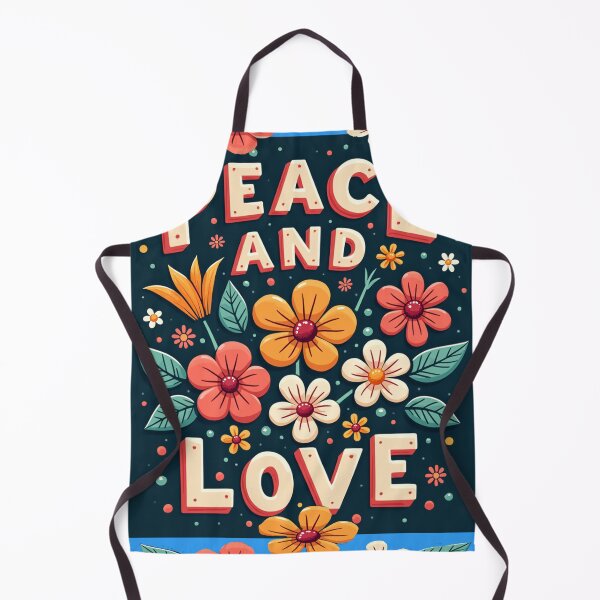 Item preview, Peace, love and flowers {blue background} designed and sold by Faerieglen.