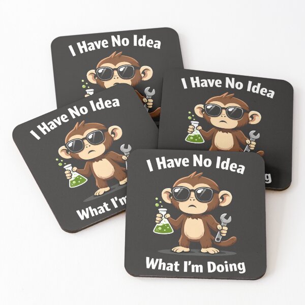 Item preview, I Have No Idea What I’m Doing Funny Monkey Scientist designed and sold by JerdbordinShop.
