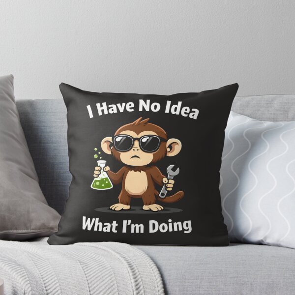 Item preview, I Have No Idea What I’m Doing Funny Monkey Scientist designed and sold by JerdbordinShop.