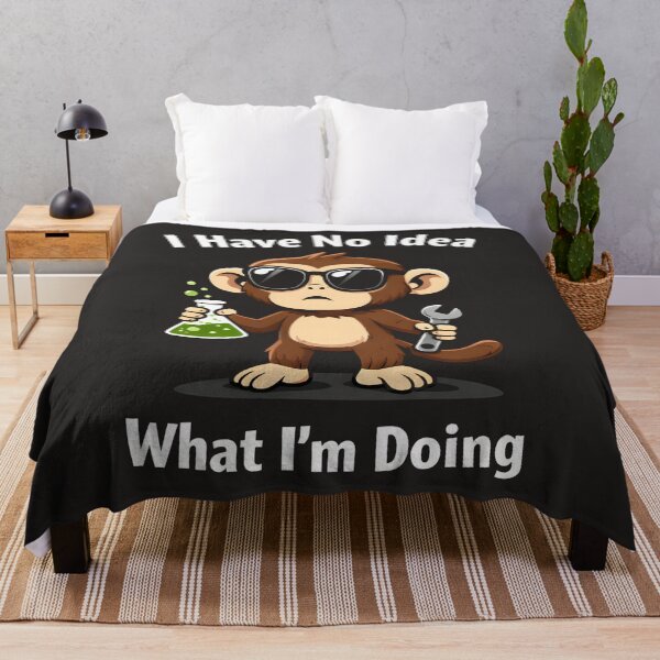 Item preview, I Have No Idea What I’m Doing Funny Monkey Scientist designed and sold by JerdbordinShop.