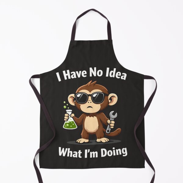 Item preview, I Have No Idea What I’m Doing Funny Monkey Scientist designed and sold by JerdbordinShop.