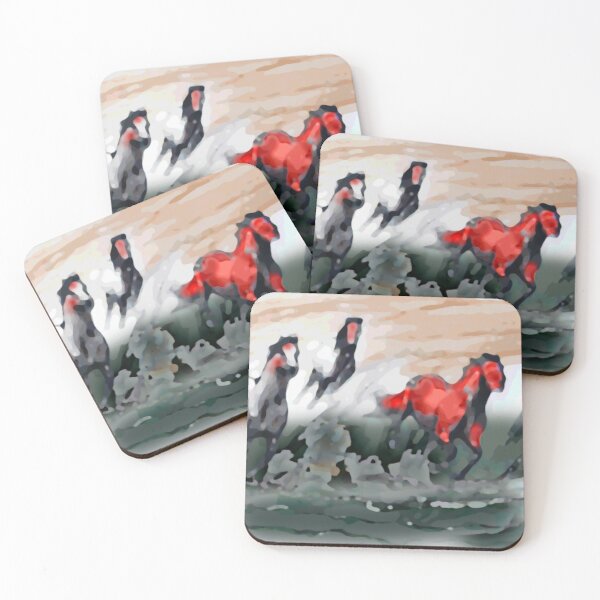 Item preview, Horses running toward us through water designed and sold by Ontoland.