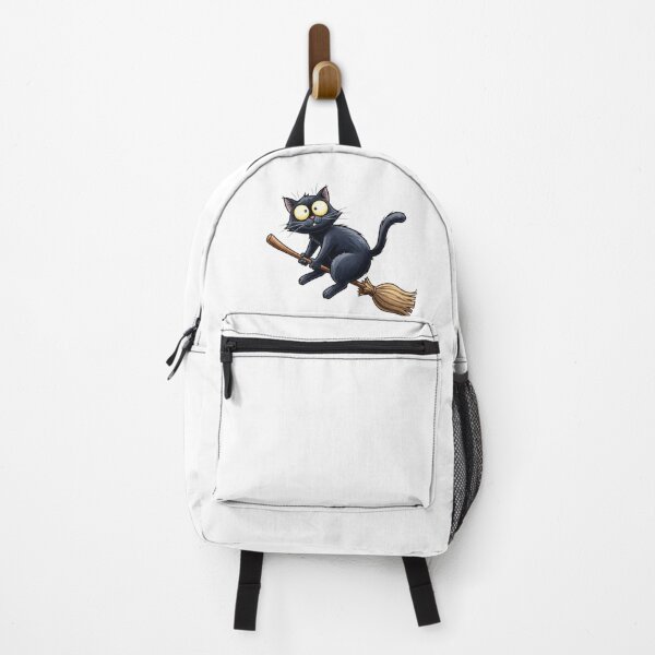 Item preview, Funny Black Cat Riding Broomstick designed and sold by KrisGraphic45.