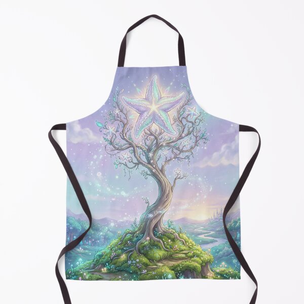Item preview, Enchanted Star Tree with Castle – Magical Fantasy Landscape designed and sold by Herzbaumatelier.