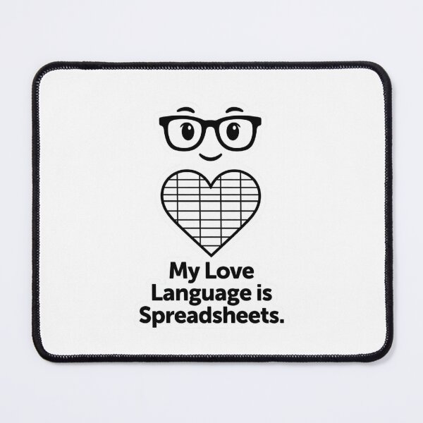 Item preview, My Love Language is Spreadsheets – Funny Excel Data Analyst Sticker designed and sold by ZYNORAworld.