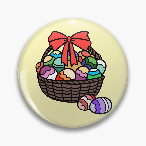 Item preview, Cute Easter Basket with Colorful Patterned Eggs designed and sold by ubborn.