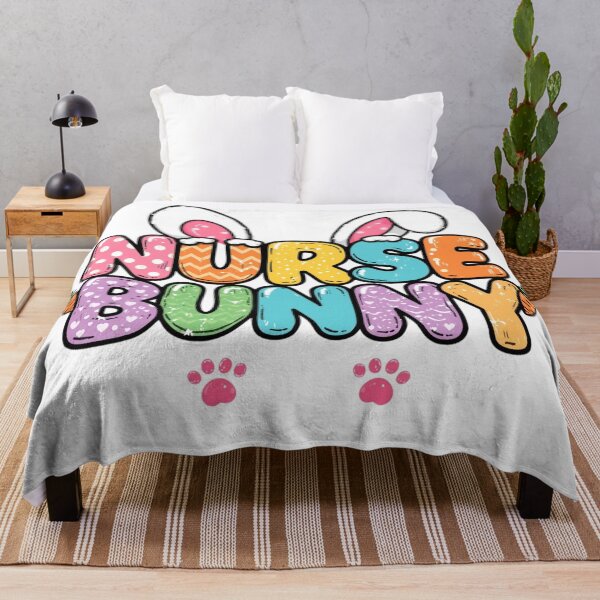 Item preview, Cute Nurse Bunny Easter Word Art – Colorful Kawaii Nurse Bunny Design designed and sold by PixelVibe782.